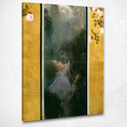 Amore Gustav Klimt kg31 quadro stampato su tela