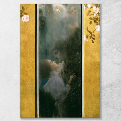 Amore Gustav Klimt kg31 quadro stampato su tela