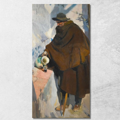 Vecchio Castigliano Servire Vino Il Vecchio Di Castiglia Joaquín Sorolla jsr118 quadro stampato su tela