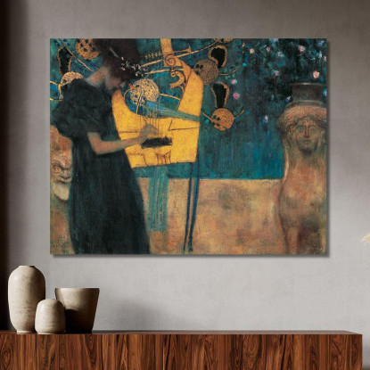 La Musica Gustav Klimt kg39 quadro stampato su tela