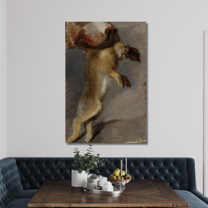 Studio Di Una Lepre Johann Peter Krafft jpk50 quadro stampato su tela