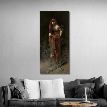 Sacerdotessa Di Delfi John Collier jcl17 quadro stampato su tela