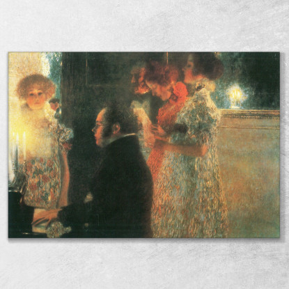 Schubert Al Pianoforte Gustav Klimt kg56 quadro stampato su tela