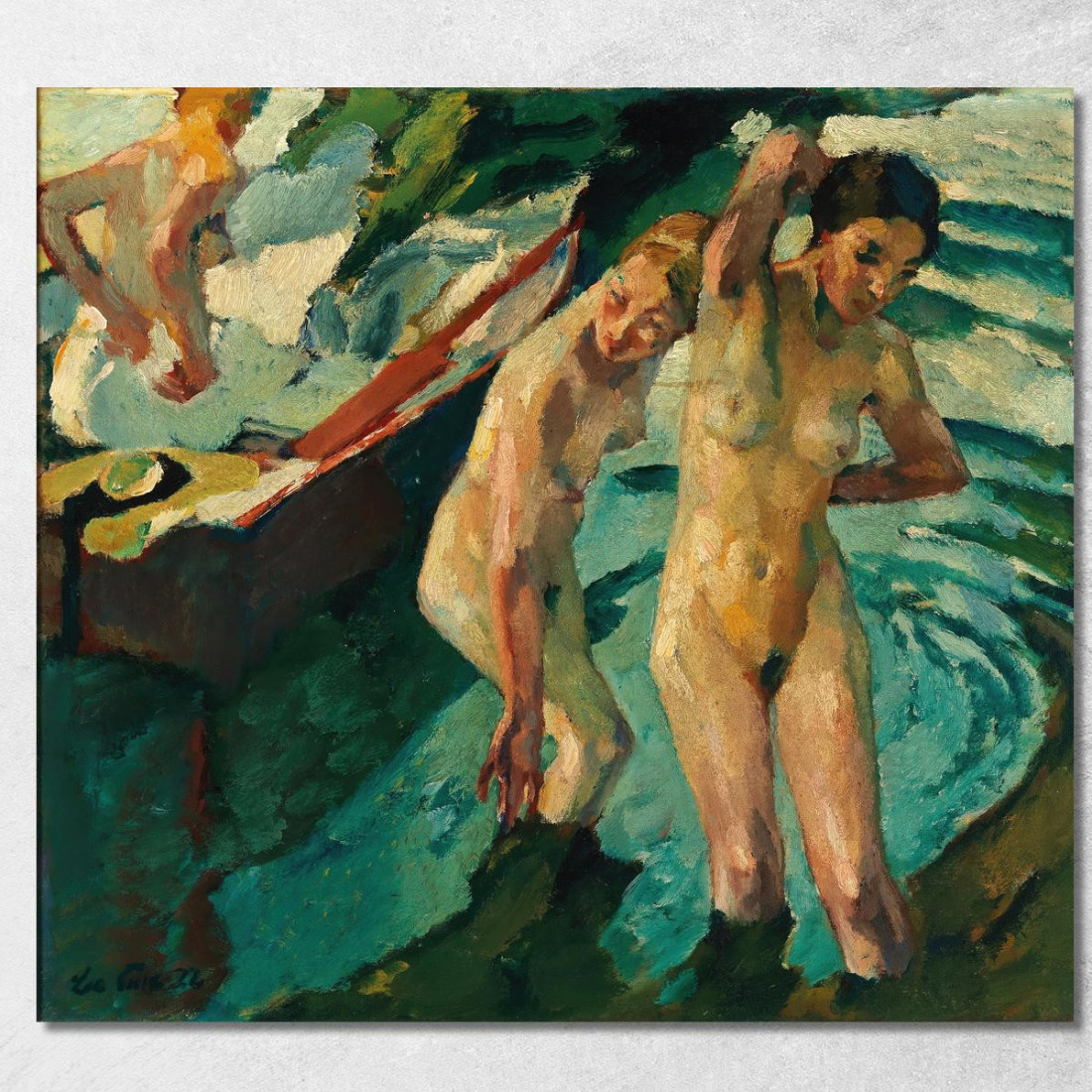 Bagnanti Leo Putz lpz7 quadro stampato su tela