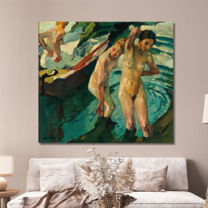 Bagnanti Leo Putz lpz7 quadro stampato su tela