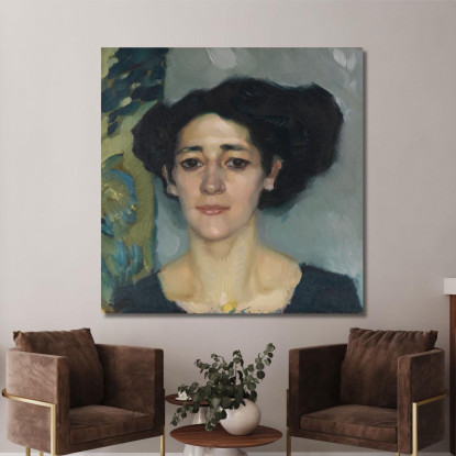 Ritratto Femminile Leo Putz lpz9 quadro stampato su tela