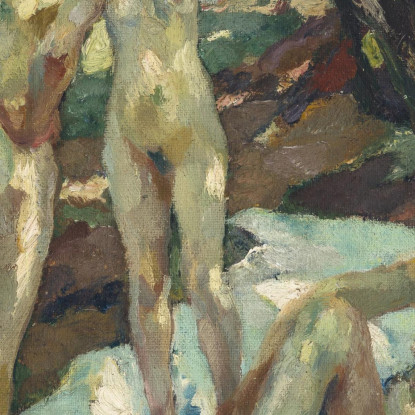 I Bagnanti Hartmannsberg Leo Putz lpz11 quadro stampato su tela