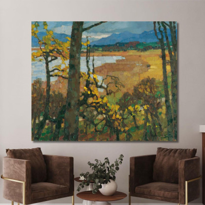 Autunno Sul Lago Chiemsee Leo Putz lpz19 quadro stampato su tela