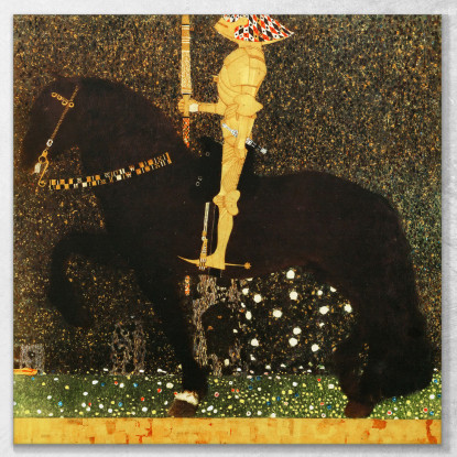 Il Cavaliere D'Oro Gustav Klimt kg61 quadro stampato su tela