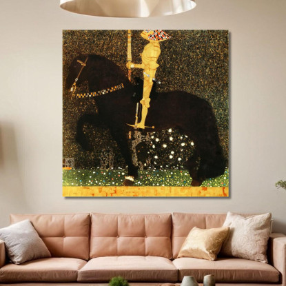 Il Cavaliere D'Oro Gustav Klimt kg61 quadro stampato su tela