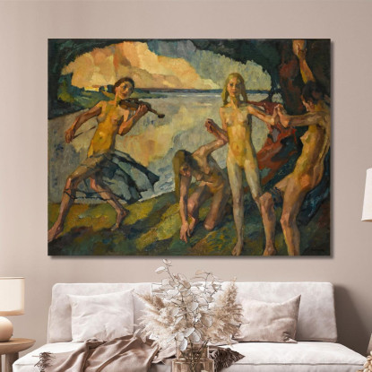 Giovane Vita Gioventù Leo Putz lpz26 quadro stampato su tela