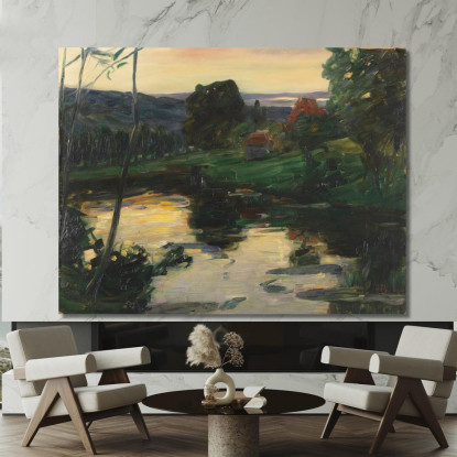 Paesaggio Ai Laghi Di Pasqua Leo Putz lpz30 quadro stampato su tela