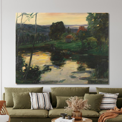 Paesaggio Ai Laghi Di Pasqua Leo Putz lpz30 quadro stampato su tela