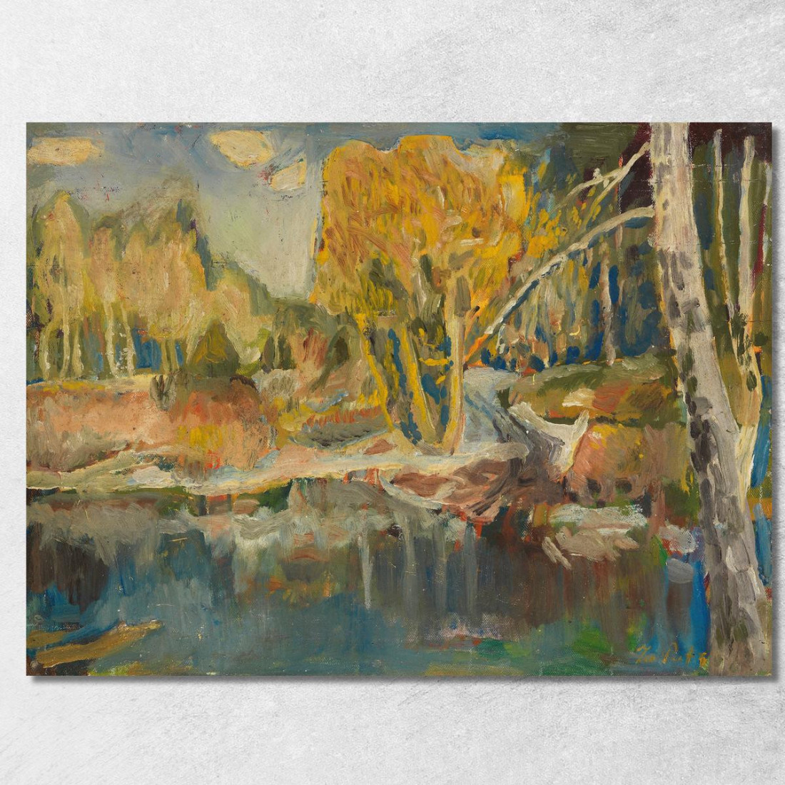 Paesaggio Leo Putz lpz31 quadro stampato su tela