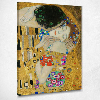 Il Bacio Frammento Gustav Klimt kg63 quadro stampato su tela