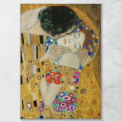 Il Bacio Frammento Gustav Klimt kg63 quadro stampato su tela