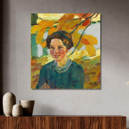 Ritratto Di Ragazza Leo Putz lpz38 quadro stampato su tela