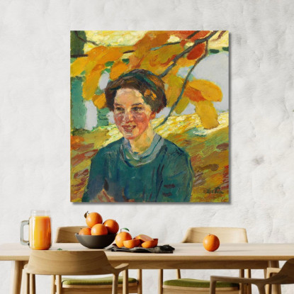 Ritratto Di Ragazza Leo Putz lpz38 quadro stampato su tela