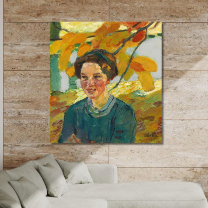 Ritratto Di Ragazza Leo Putz lpz38 quadro stampato su tela