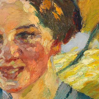Ritratto Di Ragazza Leo Putz lpz38 quadro stampato su tela