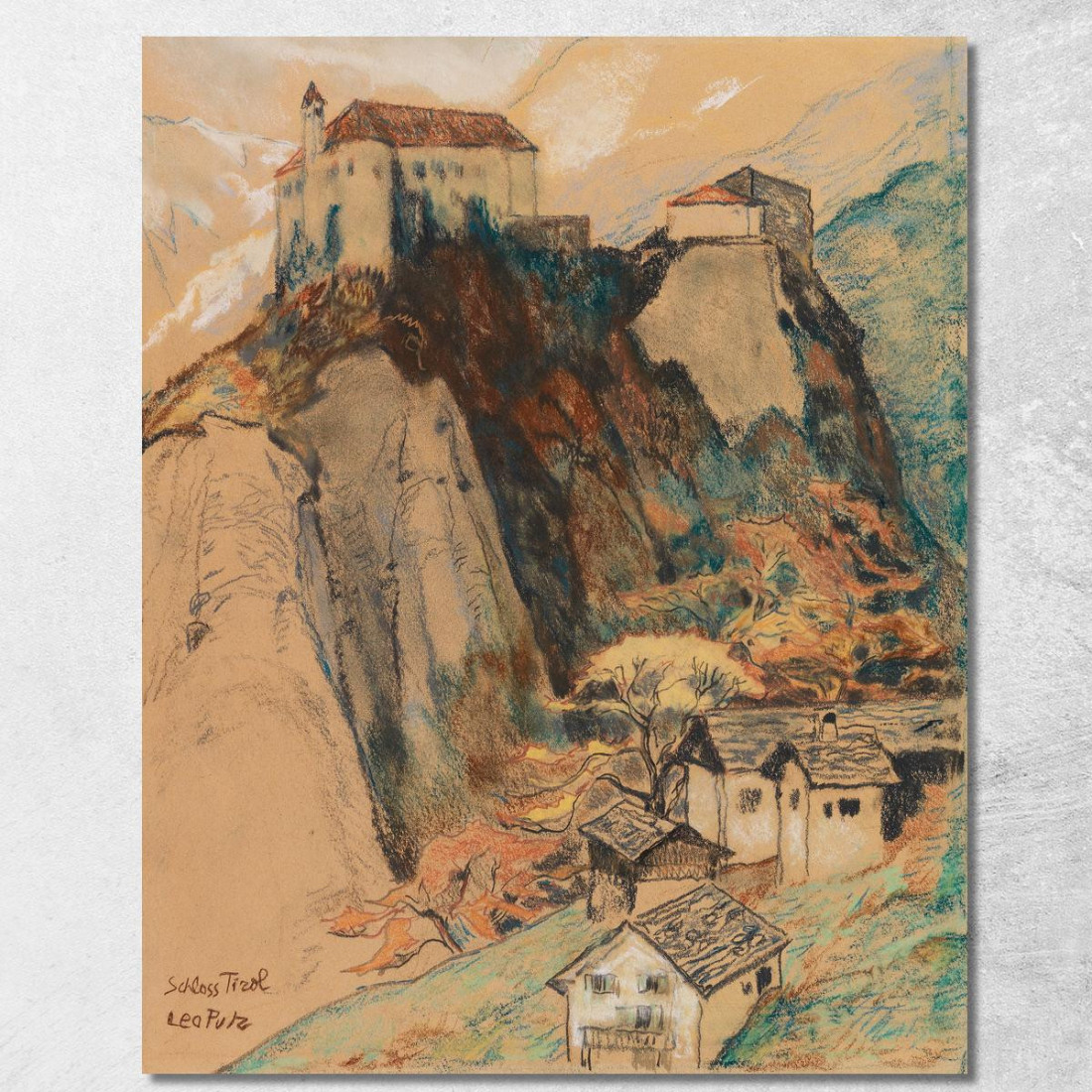 Castel Tirolo Leo Putz lpz49 quadro stampato su tela
