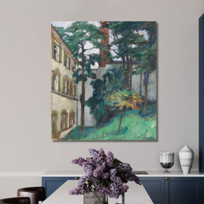 Cortile Del Castello Leo Putz lpz50 quadro stampato su tela