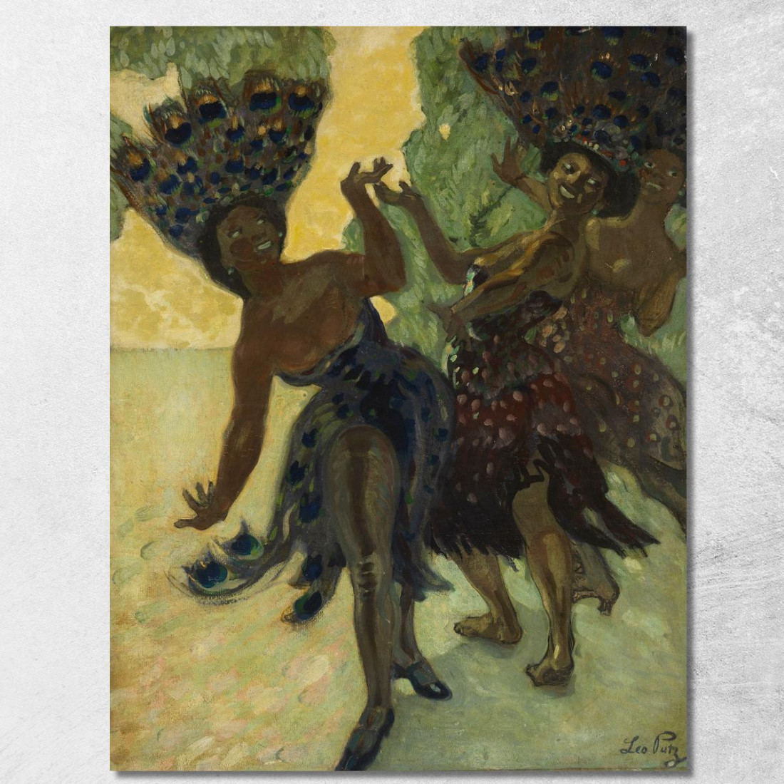 Donne Negre Danzanti Leo Putz lpz55 quadro stampato su tela