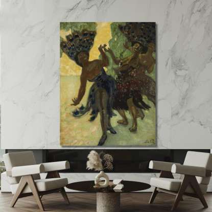 Donne Negre Danzanti Leo Putz lpz55 quadro stampato su tela