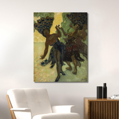 Donne Negre Danzanti Leo Putz lpz55 quadro stampato su tela