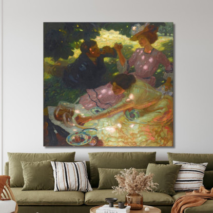 Il Pic-Nic Leo Putz lpz58 quadro stampato su tela