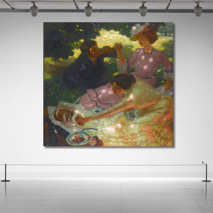 Il Pic-Nic Leo Putz lpz58 quadro stampato su tela