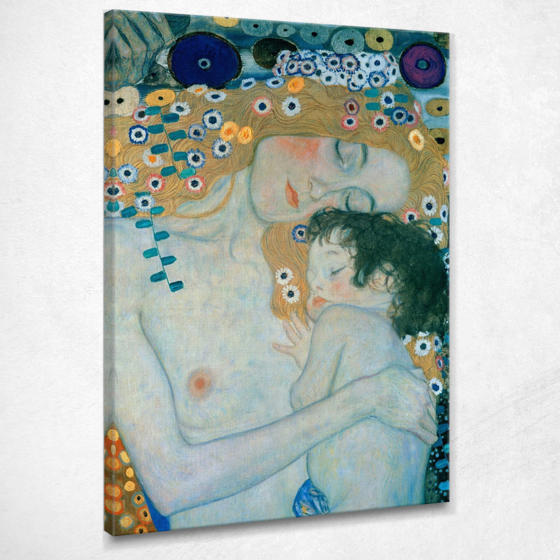 Le Tre Eta' Della Donna Frammento Gustav Klimt kg66 quadro stampato su tela