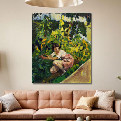 Toni Nell'Aiuola Leo Putz lpz59 quadro stampato su tela
