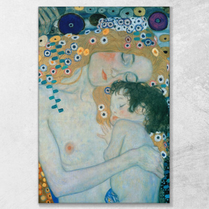 Le Tre Eta' Della Donna Frammento Gustav Klimt kg66 quadro stampato su tela