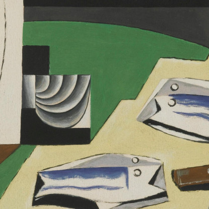 Natura Morta Con Pesci O Hyères Ii Louis Marcoussis lmr23 quadro stampato su tela