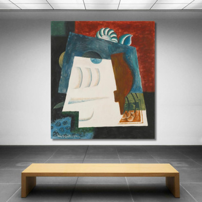 Natura Morta Con La Busta Louis Marcoussis lmr24 quadro stampato su tela