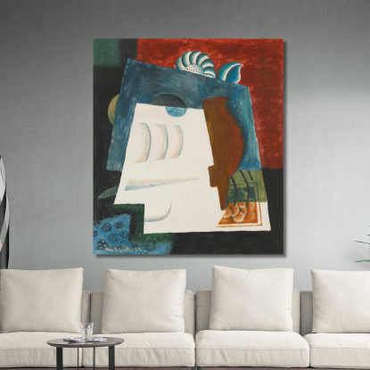 Natura Morta Con La Busta Louis Marcoussis lmr24 quadro stampato su tela