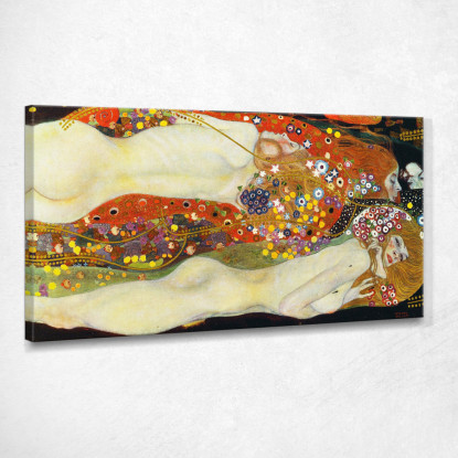 Serpenti D'Acqua Ii Gustav Klimt kg73 quadro stampato su tela