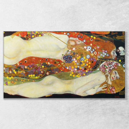 Serpenti D'Acqua Ii Gustav Klimt kg73 quadro stampato su tela