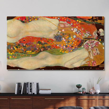 Serpenti D'Acqua Ii Gustav Klimt kg73 quadro stampato su tela