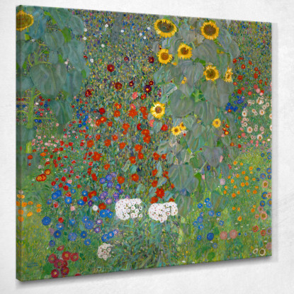 Giardino Con Girasole Gustav Klimt kg76 quadro stampato su tela