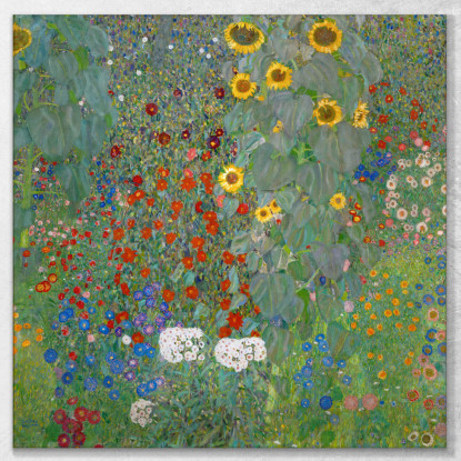 Giardino Con Girasole Gustav Klimt kg76 quadro stampato su tela