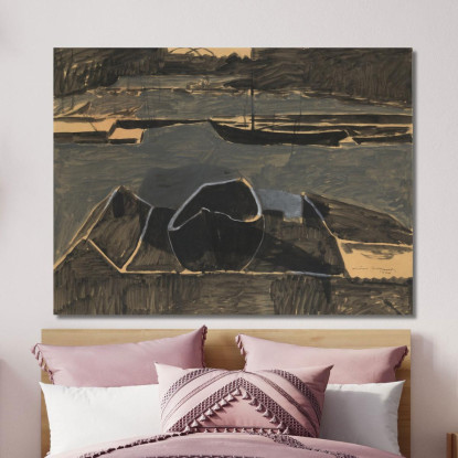 Docks A Ostenda Léon Spilliaert lsp41 quadro stampato su tela