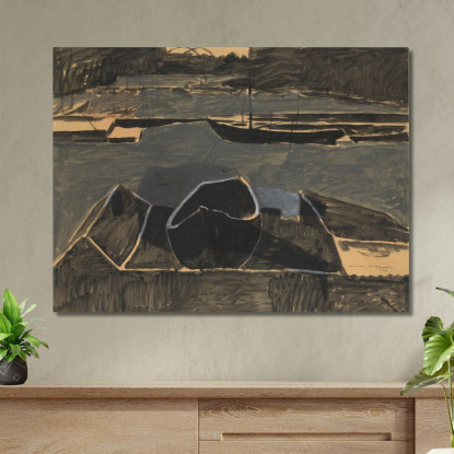 Docks A Ostenda Léon Spilliaert lsp41 quadro stampato su tela