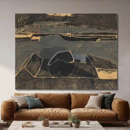 Docks A Ostenda Léon Spilliaert lsp41 quadro stampato su tela