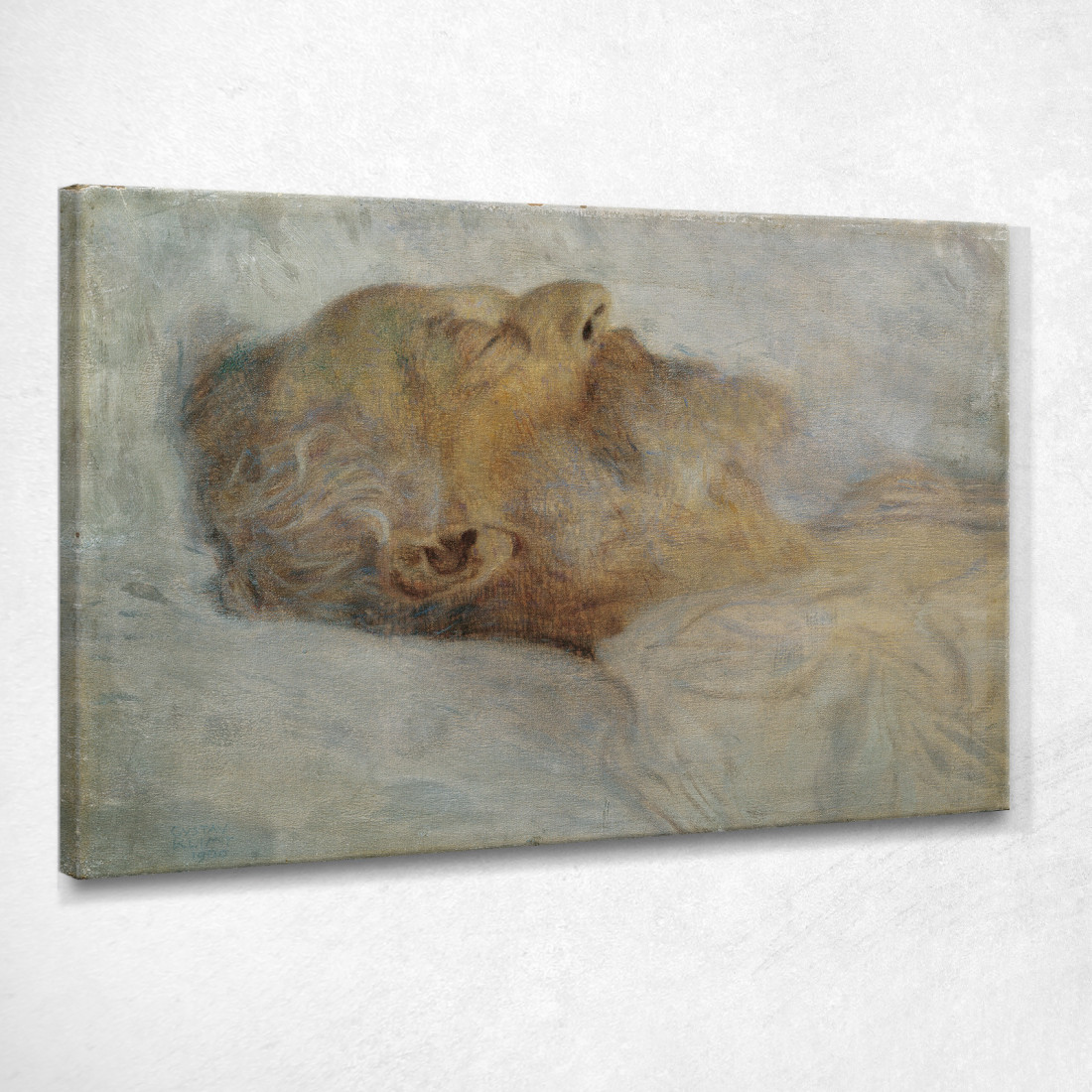 Il Vecchio Sul Letto Di Morte Gustav Klimt kg78 quadro stampato su tela
