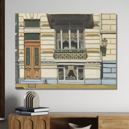 Casa In Peter Benoitstraat Ostenda Léon Spilliaert lsp55 quadro stampato su tela