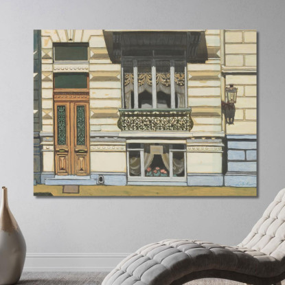Casa In Peter Benoitstraat Ostenda Léon Spilliaert lsp55 quadro stampato su tela