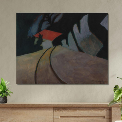 Paesaggio Con Il Tetto Rosso Léon Spilliaert lsp67 quadro stampato su tela