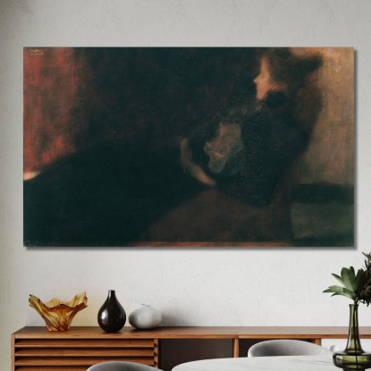 Signora Al Camino Gustav Klimt kg85 quadro stampato su tela
